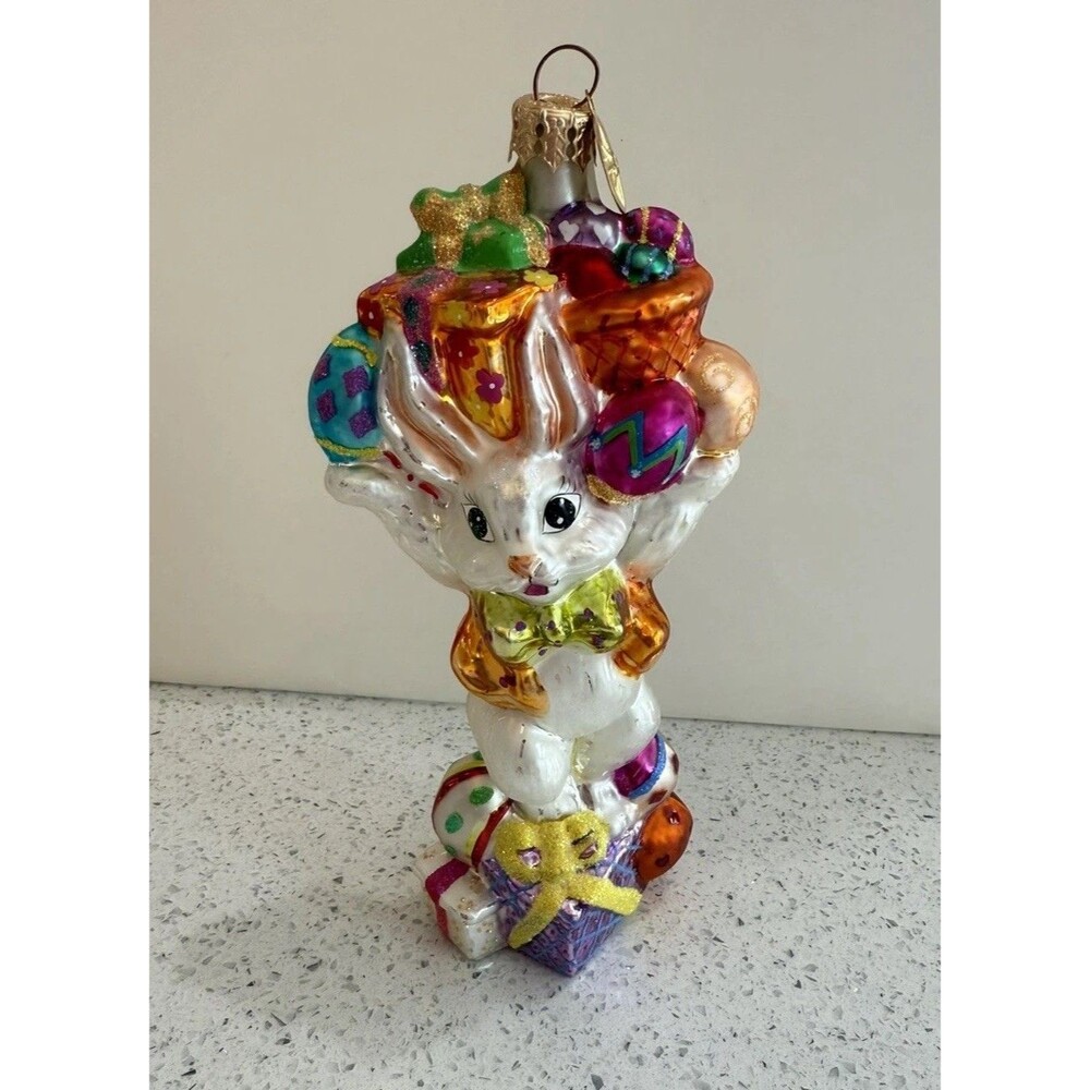 Christopher Radko Eggstra Plenty Bunny Ornament Christmas Easter